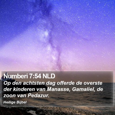 Numberi 7:54 NLD Bible Verse Image