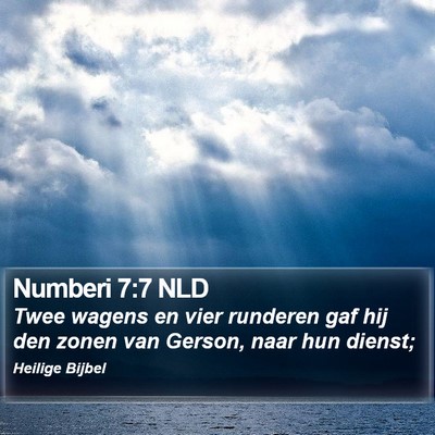 Numberi 7:7 NLD Bible Verse Image