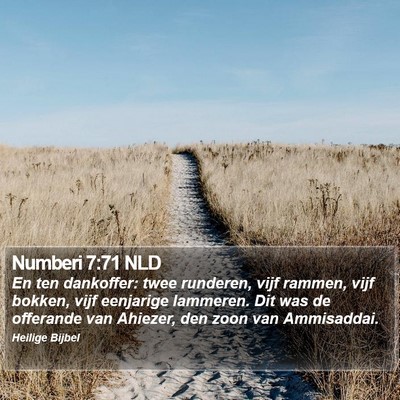 Numberi 7:71 NLD Bible Verse Image