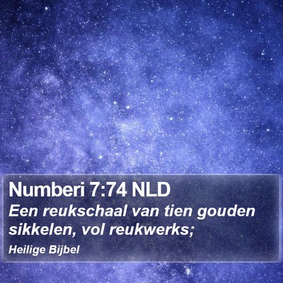Numberi 7:74 NLD Bible Verse Image