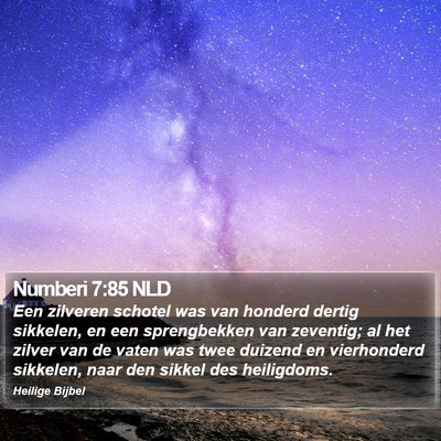 Numberi 7:85 NLD Bible Verse Image