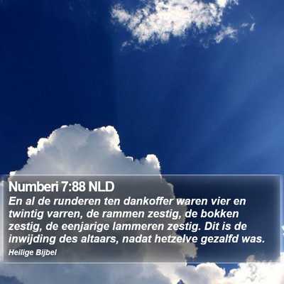 Numberi 7:88 NLD Bible Verse Image