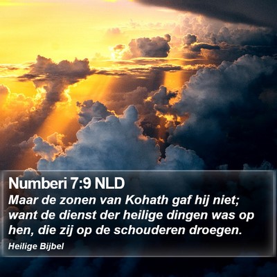 Numberi 7:9 NLD Bible Verse Image