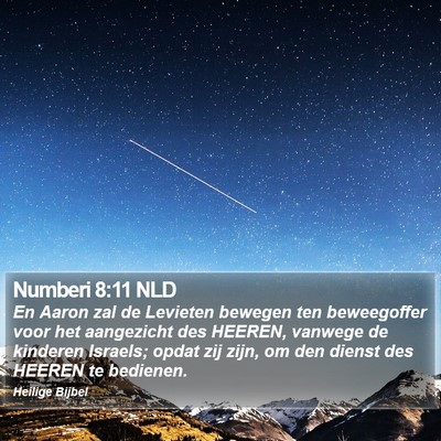 Numberi 8:11 NLD Bible Verse Image