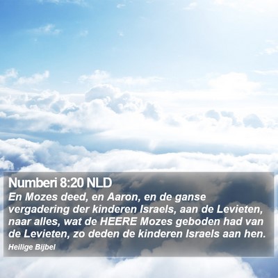 Numberi 8:20 NLD Bible Verse Image