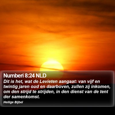 Numberi 8:24 NLD Bible Verse Image