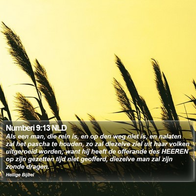 Numberi 9:13 NLD Bible Verse Image
