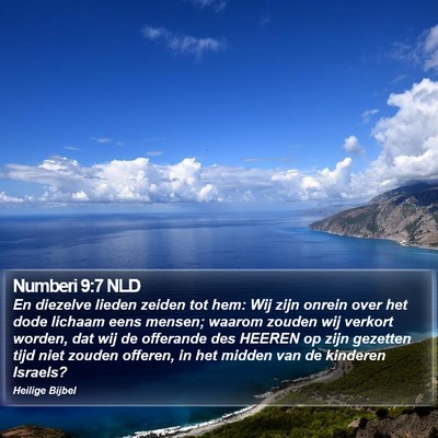 Numberi 9:7 NLD Bible Verse Image