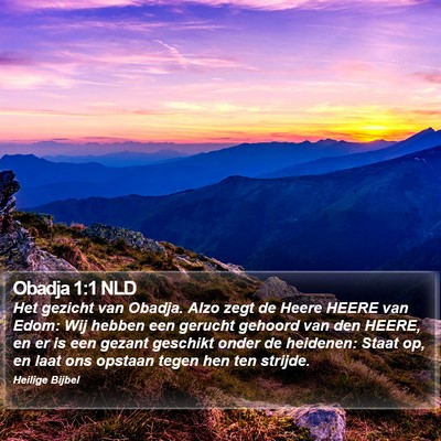Obadja 1:1 NLD Bible Verse Image