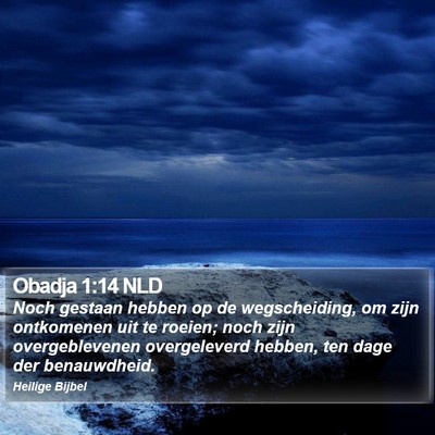 Obadja 1:14 NLD Bible Verse Image