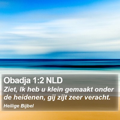 Obadja 1:2 NLD Bible Verse Image