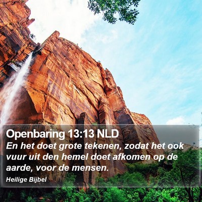 Openbaring 13:13 NLD Bible Verse Image