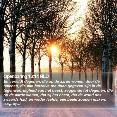 Openbaring 13:14 NLD Bible Verse Image