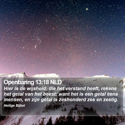 Openbaring 13:18 NLD Bible Verse Image