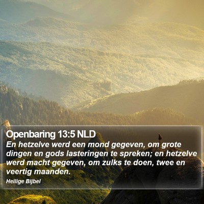 Openbaring 13:5 NLD Bible Verse Image