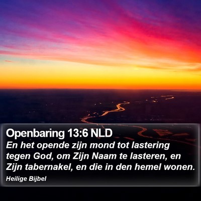 Openbaring 13:6 NLD Bible Verse Image