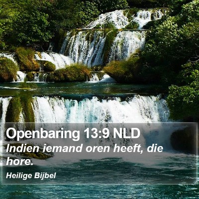 Openbaring 13:9 NLD Bible Verse Image