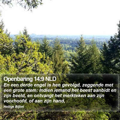 Openbaring 14:9 NLD Bible Verse Image