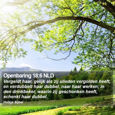 Openbaring 18:6 NLD Bible Verse Image