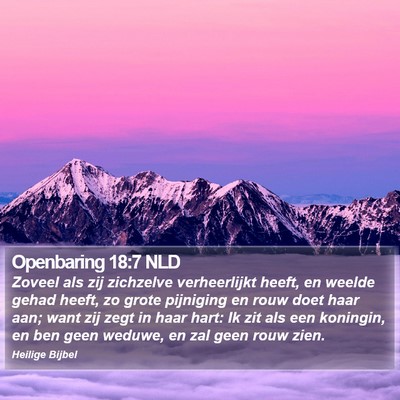 Openbaring 18:7 NLD Bible Verse Image
