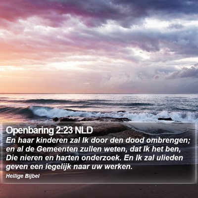 Openbaring 2:23 NLD Bible Verse Image