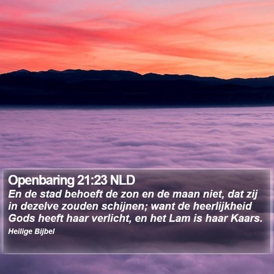 Openbaring 21:23 NLD Bible Verse Image