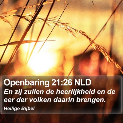 Openbaring 21:26 NLD Bible Verse Image