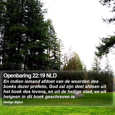 Openbaring 22:19 NLD Bible Verse Image
