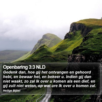 Openbaring 3:3 NLD Bible Verse Image