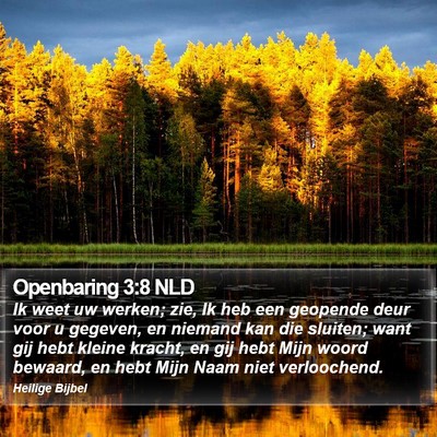 Openbaring 3:8 NLD Bible Verse Image