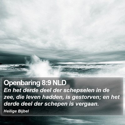 Openbaring 8:9 NLD Bible Verse Image