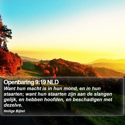 Openbaring 9:19 NLD Bible Verse Image