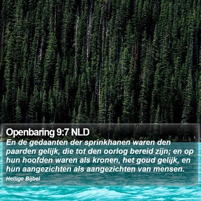 Openbaring 9:7 NLD Bible Verse Image