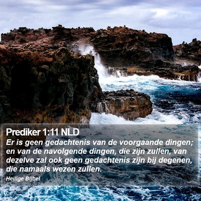 Prediker 1:11 NLD Bible Verse Image