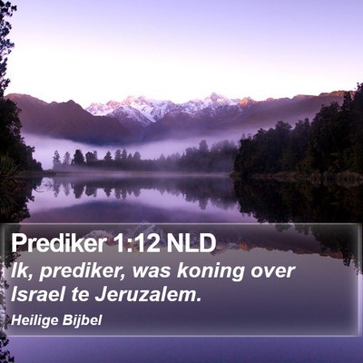 Prediker 1:12 NLD Bible Verse Image