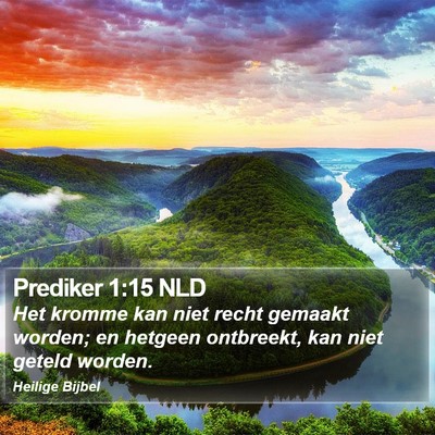 Prediker 1:15 NLD Bible Verse Image
