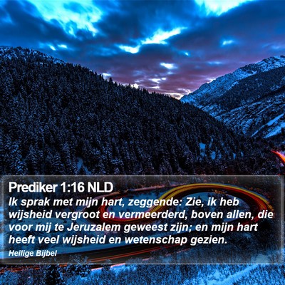 Prediker 1:16 NLD Bible Verse Image