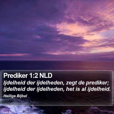 Prediker 1:2 NLD Bible Verse Image