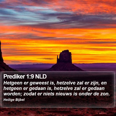 Prediker 1:9 NLD Bible Verse Image