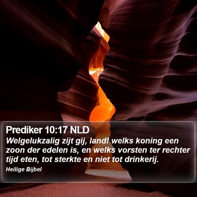 Prediker 10:17 NLD Bible Verse Image