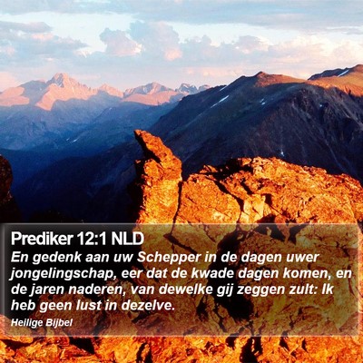 Prediker 12:1 NLD Bible Verse Image