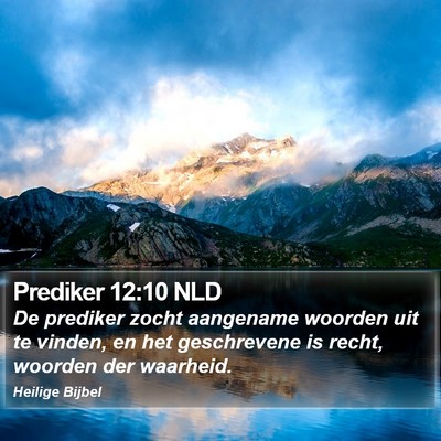Prediker 12:10 NLD Bible Verse Image