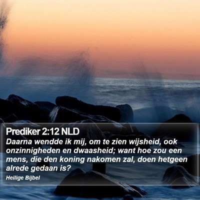 Prediker 2:12 NLD Bible Verse Image