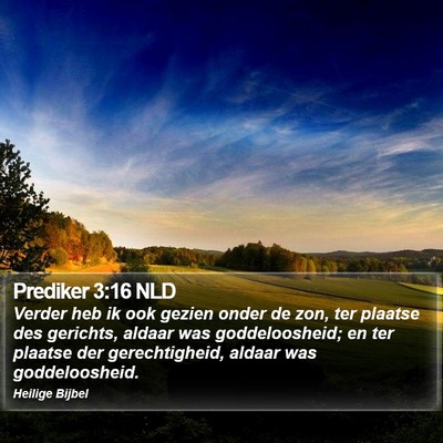 Prediker 3:16 NLD Bible Verse Image