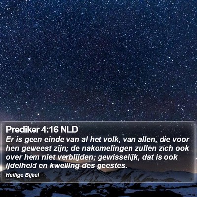 Prediker 4:16 NLD Bible Verse Image