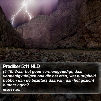Prediker 5:11 NLD Bible Verse Image