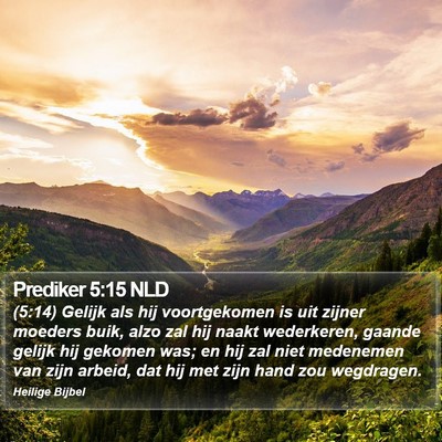 Prediker 5:15 NLD Bible Verse Image