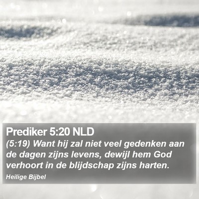 Prediker 5:20 NLD Bible Verse Image