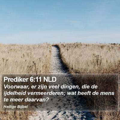 Prediker 6:11 NLD Bible Verse Image