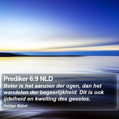 Prediker 6:9 NLD Bible Verse Image